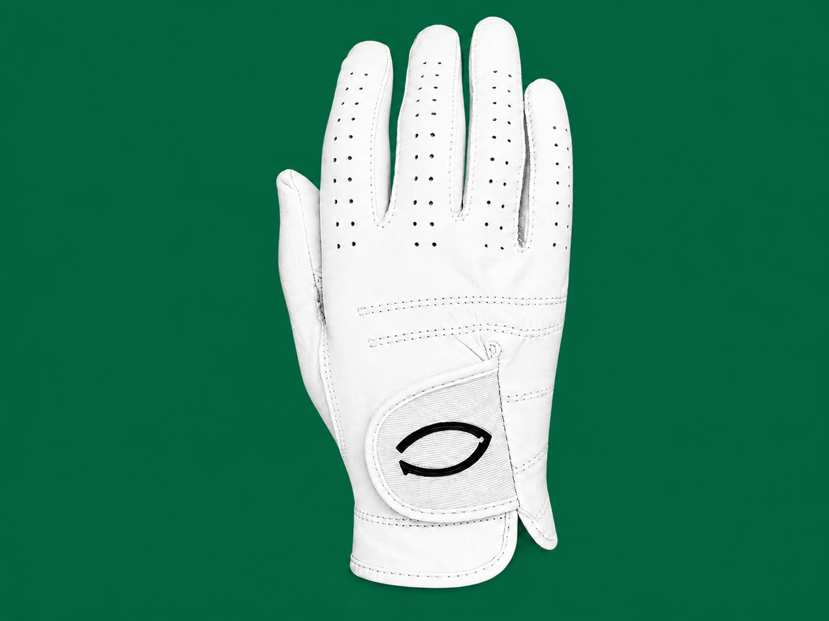 Men's golf glove white cabretta leather