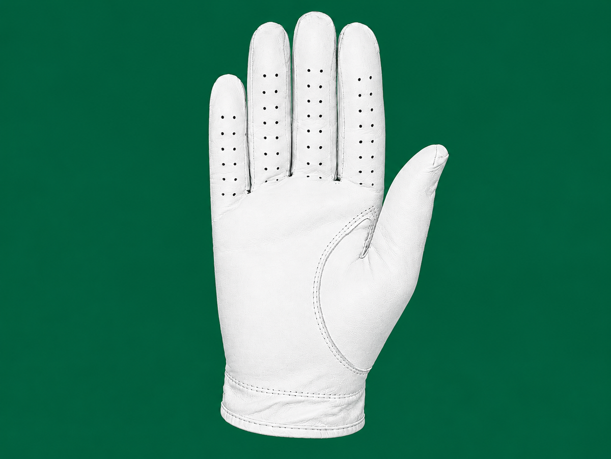 men's golf glove white cabretta leather