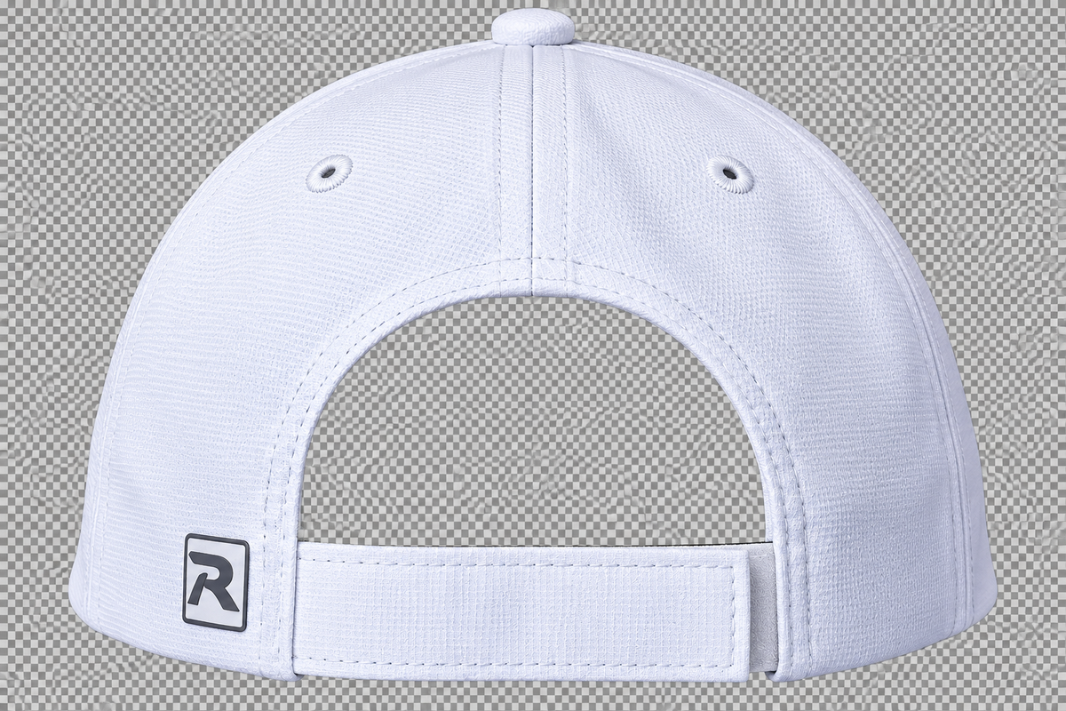 Richardson 225 white hat with Navy Blue logo