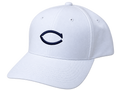 Richardson 225 white hat with Navy Blue logo
